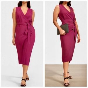 EVERLANE GoWeave Wrap Dress Midi Sleeveless